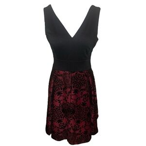Haute Monde Black and Red Mini Dress